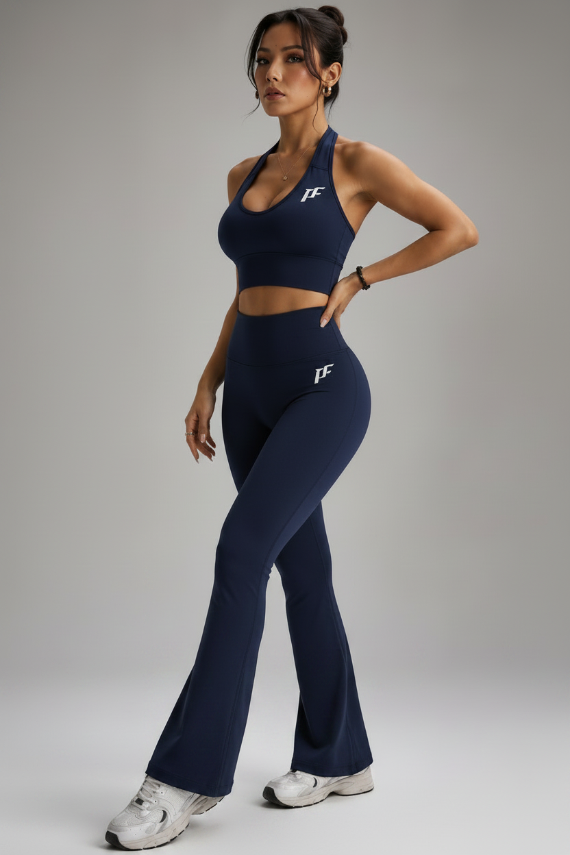 Navy Flare Bottoms - Front